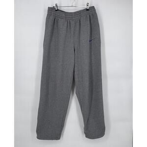 Nike Pants Mens Medium Gray Fleece Lined Sweatpants Bungee Hem Warm Athletic